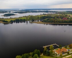 jezioro Swięcajty z lotu Ptaka