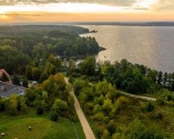 Jezioro Święcajty widok z drona